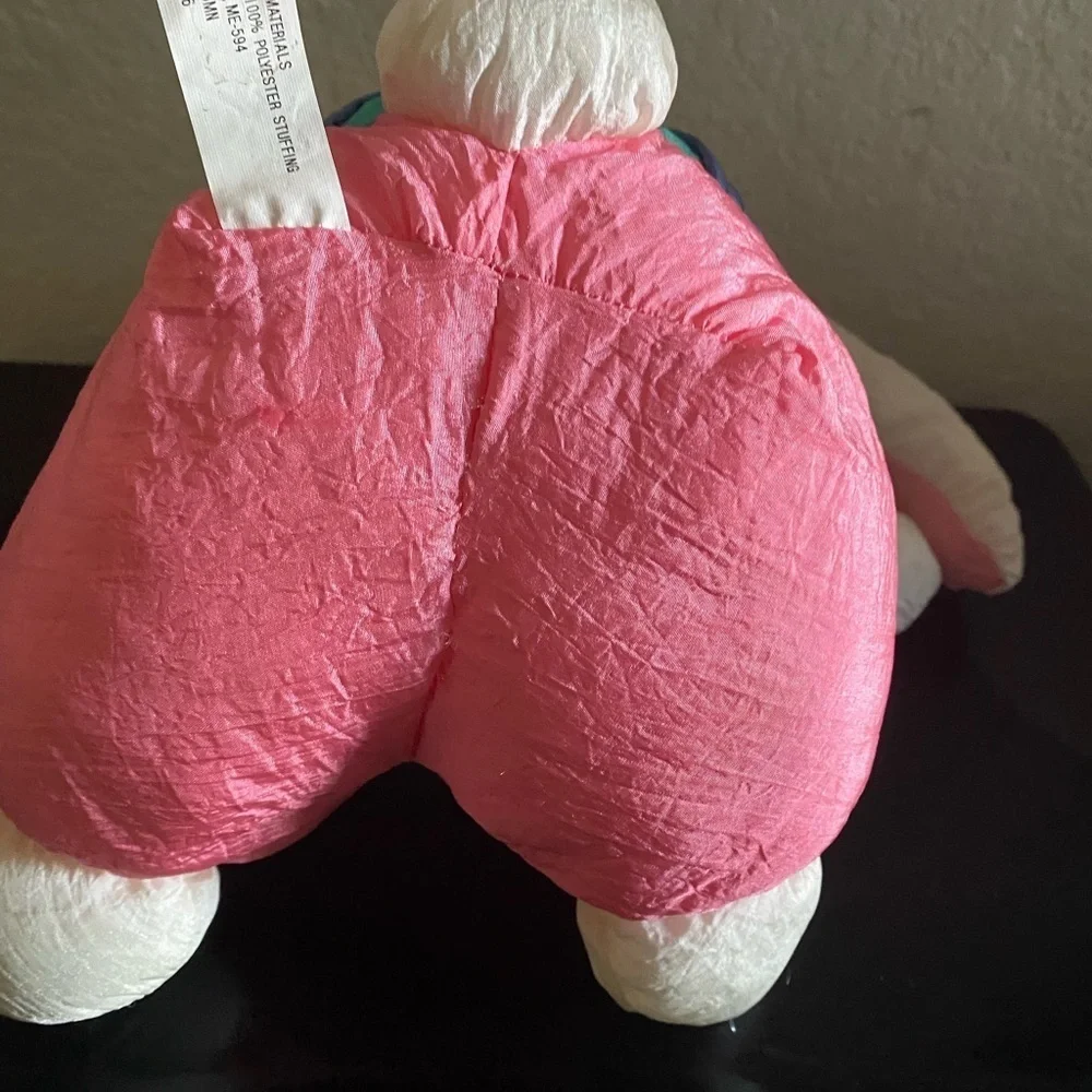 VINTAGE DEPT.56 PUFFALUMP NYLON BOY BUNNY PLUSH EASTER FESTIVE DECOR TOY 11”